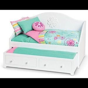 American Girl Doll Trundle Bed and Bedding
